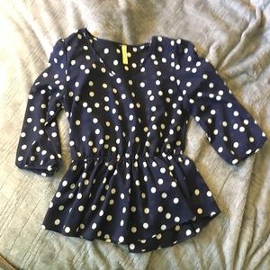 Polka Dot Peplum style Blouse